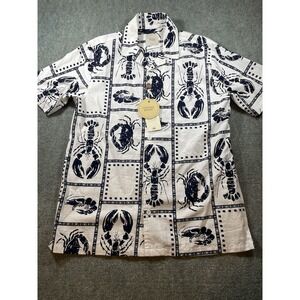 Common People Lobster SS Seersucker Shirt M